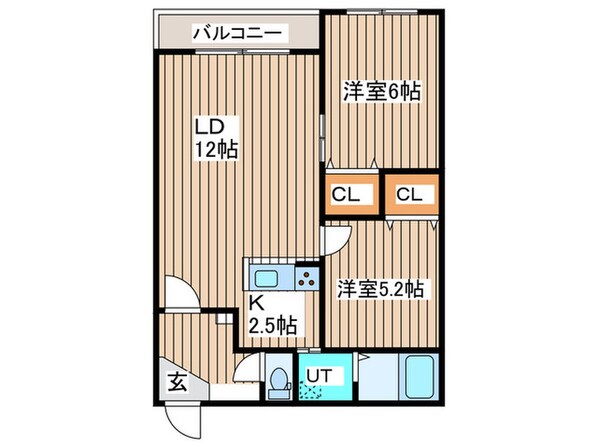 リヒトラーレ環状通東の物件間取画像